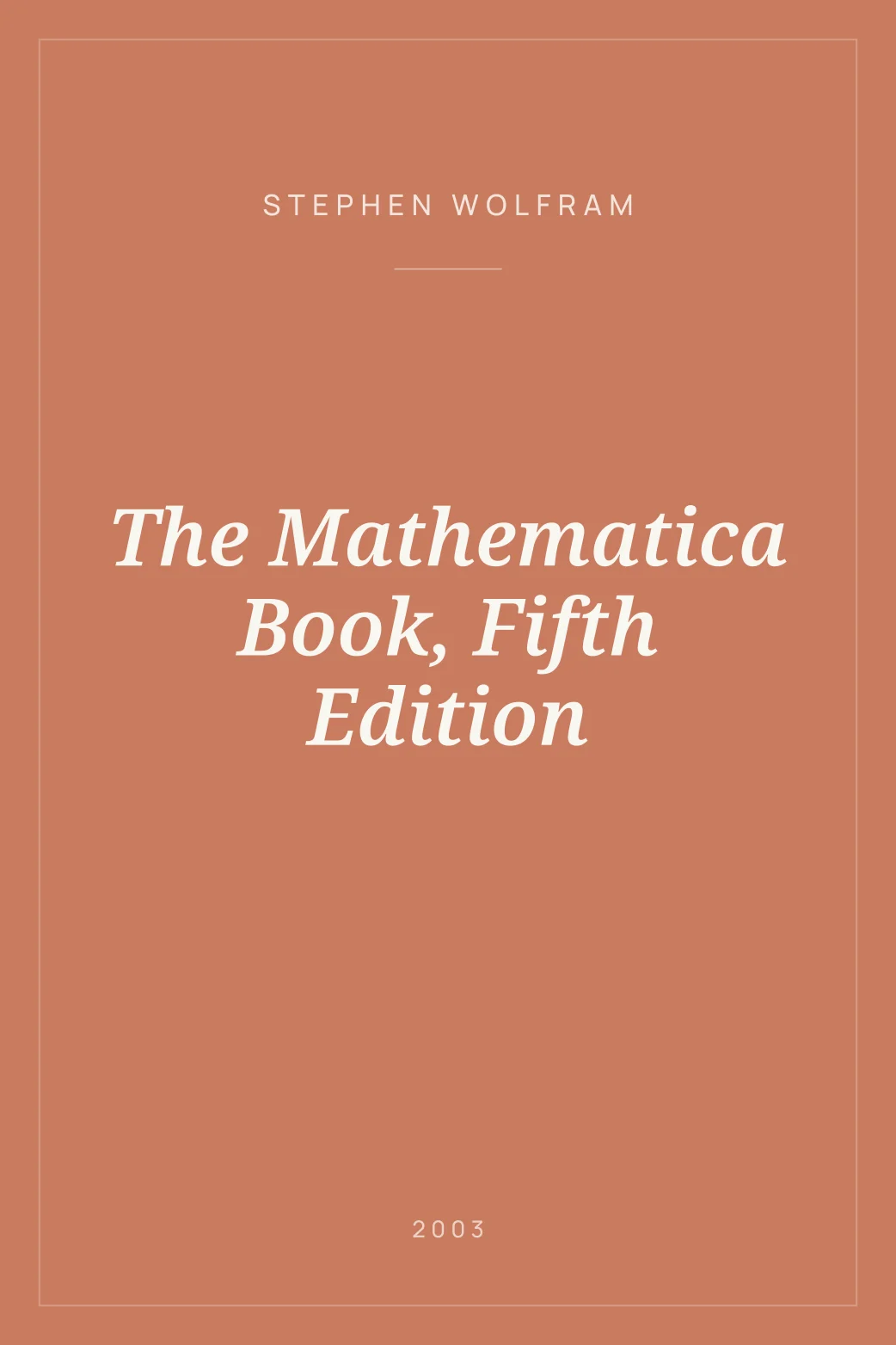 Portada de The Mathematica Book, Fifth Edition