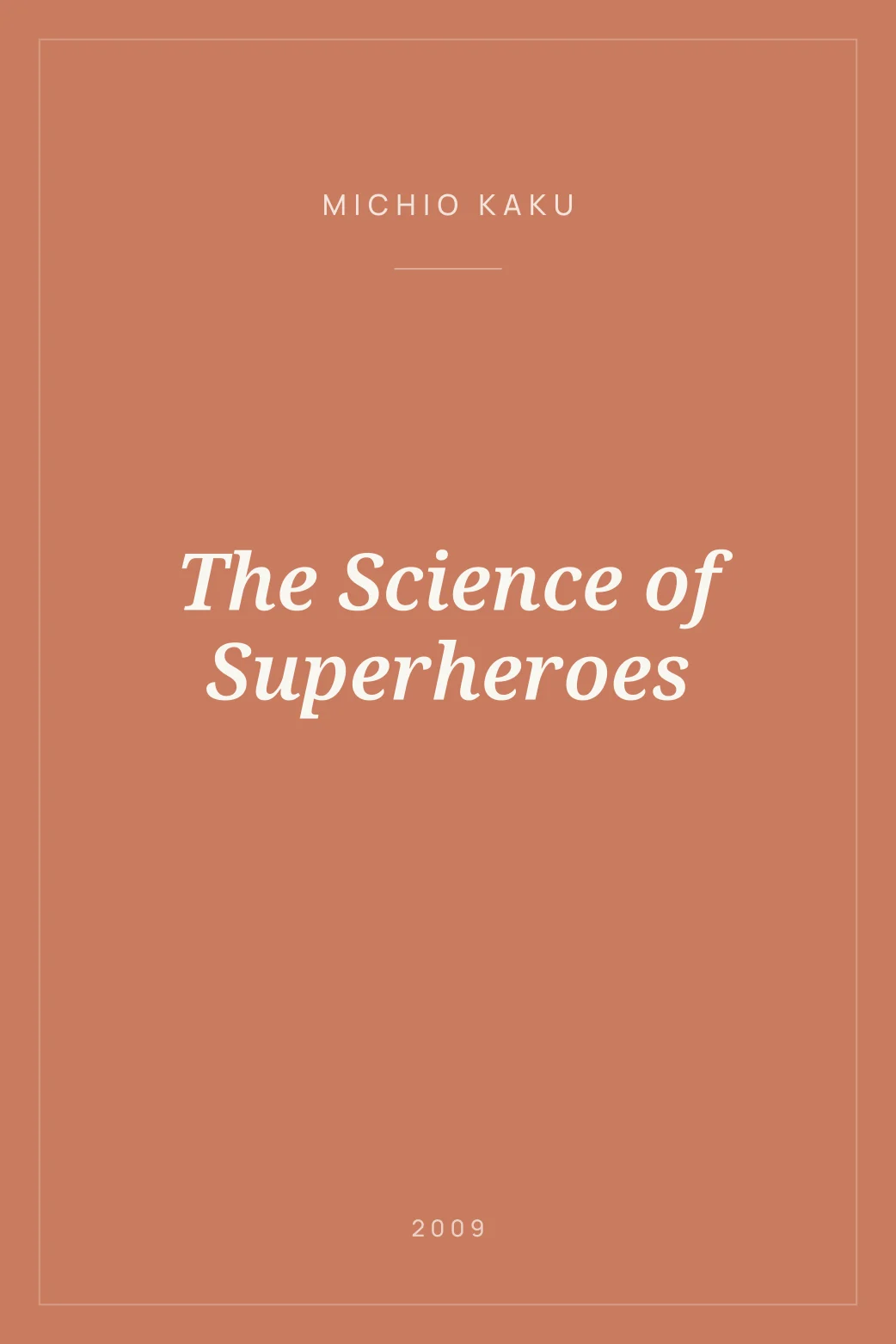 Portada de The Science of Superheroes