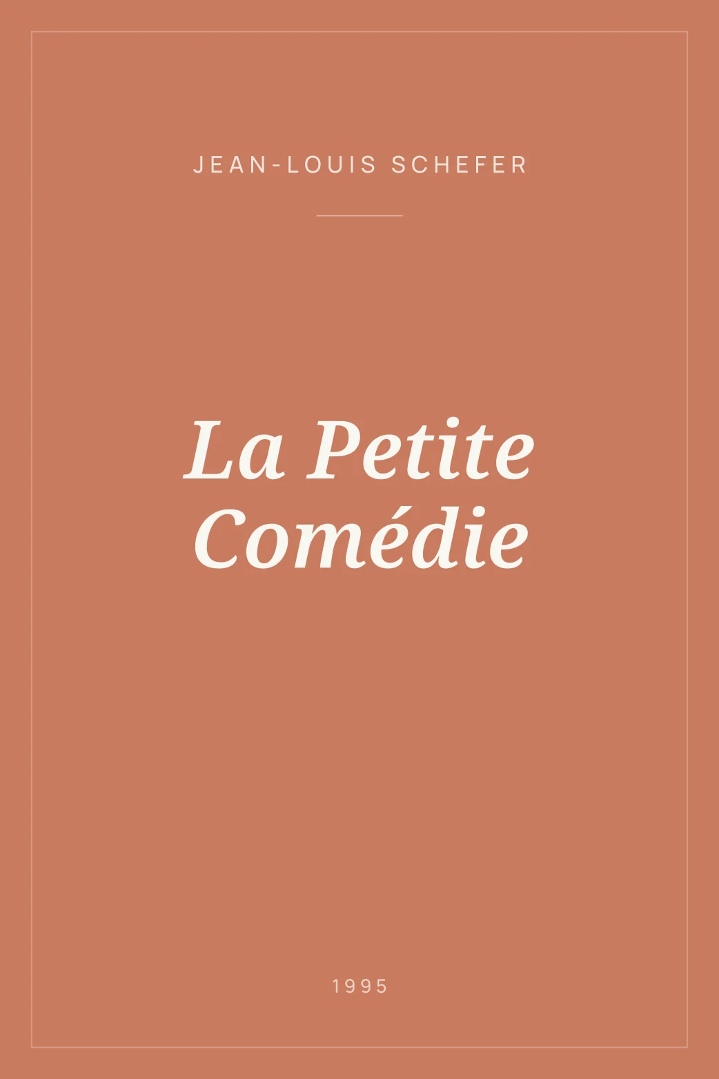 Portada de La Petite Comédie