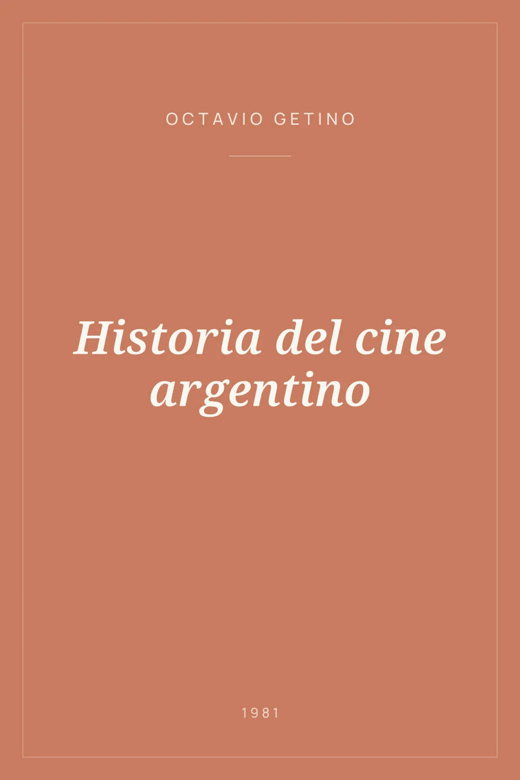 Portada de Historia del cine argentino