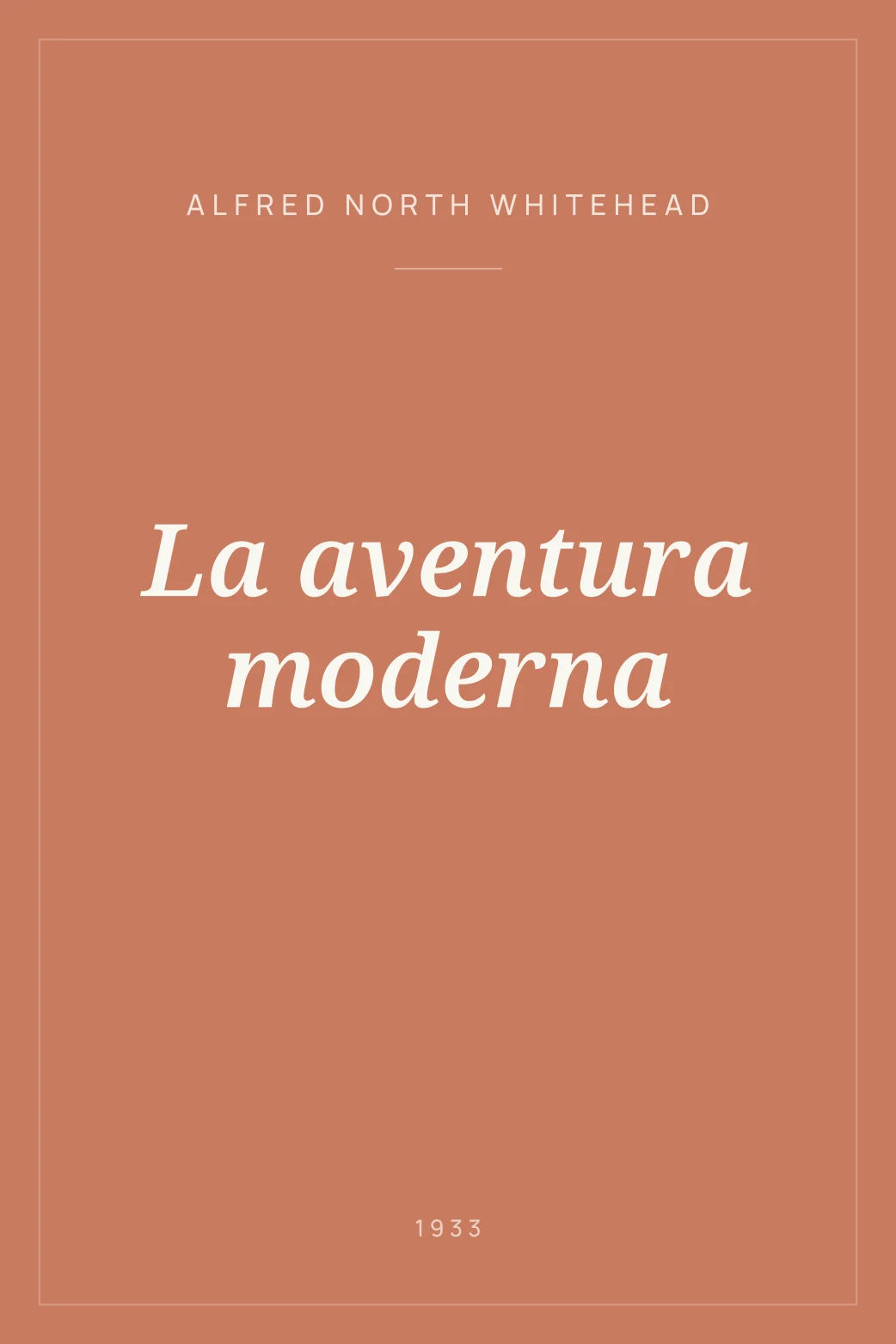 Portada de La aventura moderna