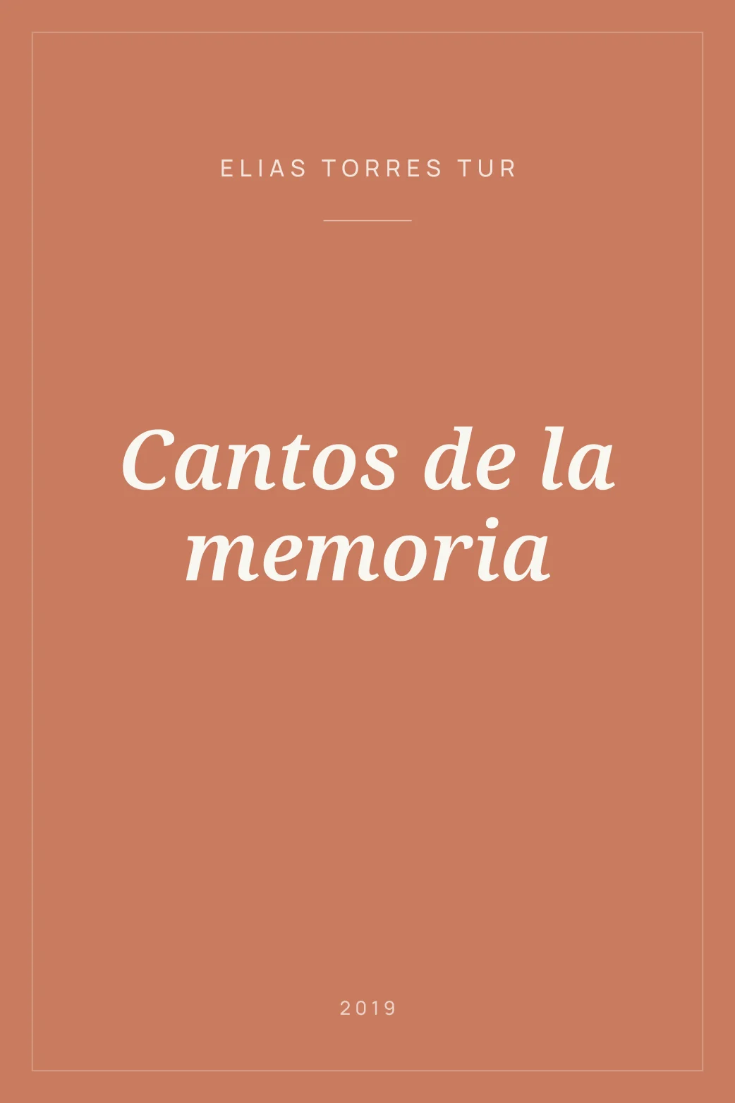 Portada de Cantos de la memoria