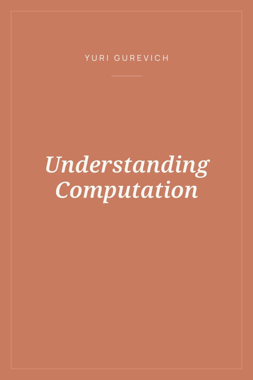 Portada de Understanding Computation