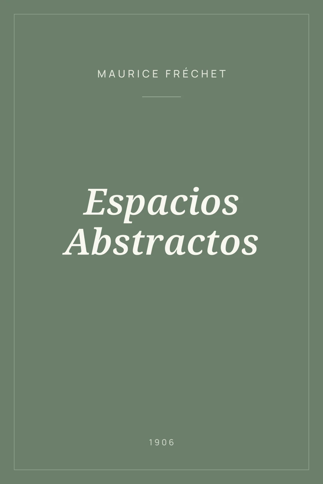Portada de Espacios Abstractos