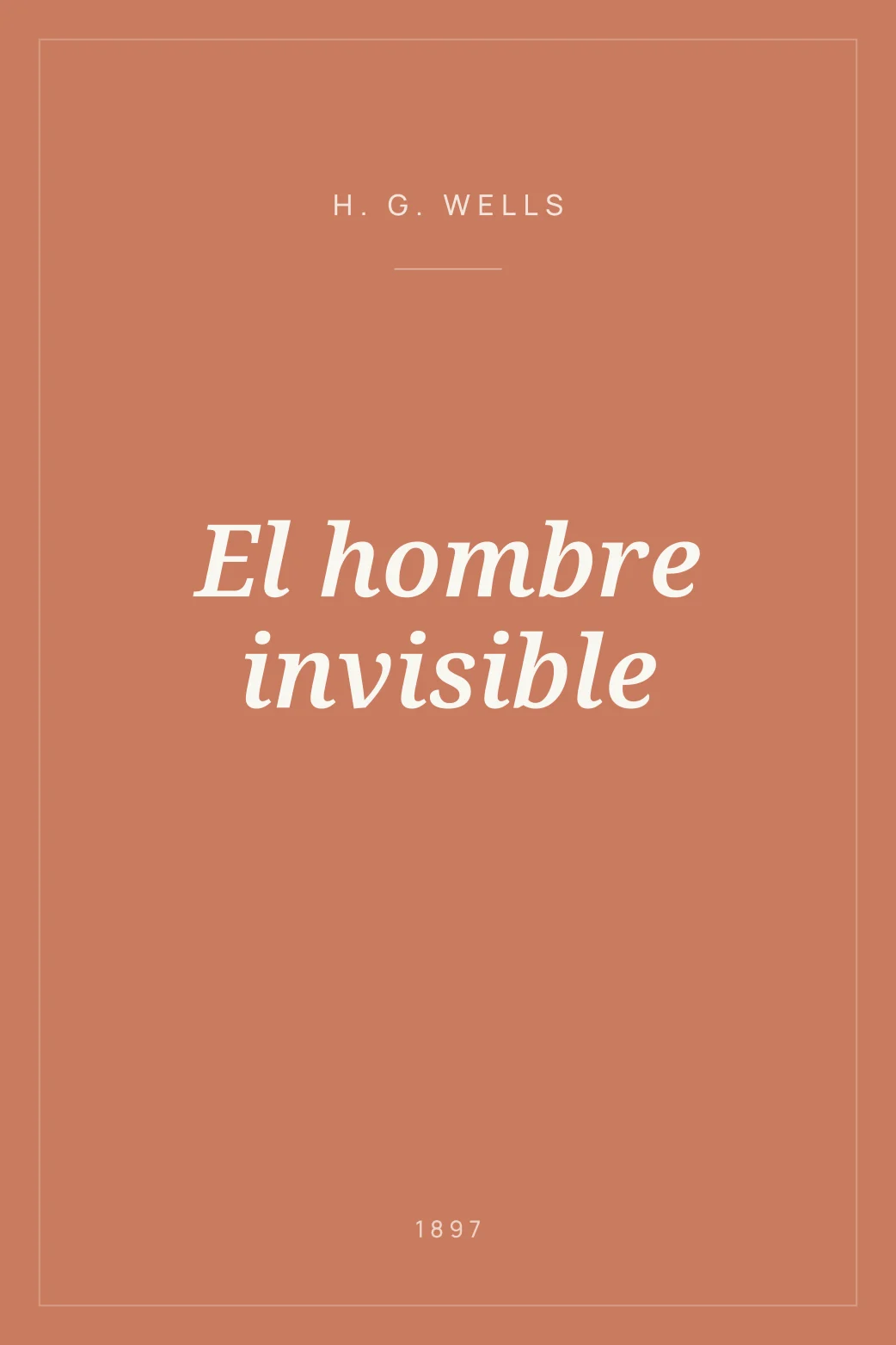 Portada de El hombre invisible