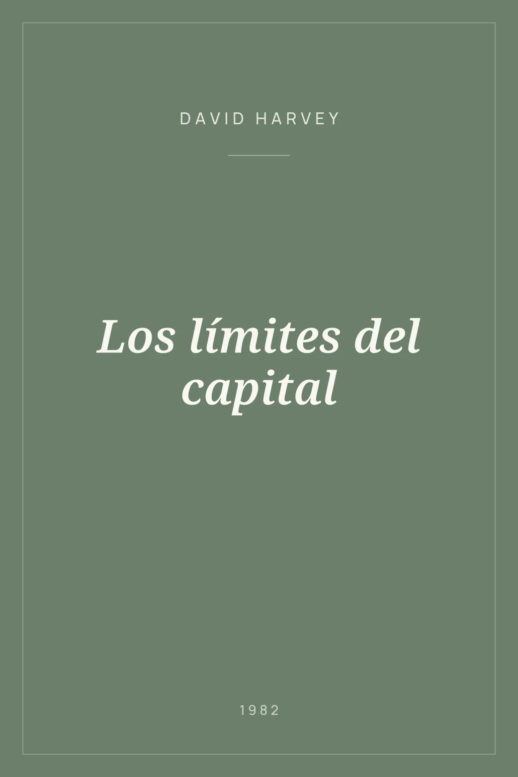 Portada de Los límites del capital