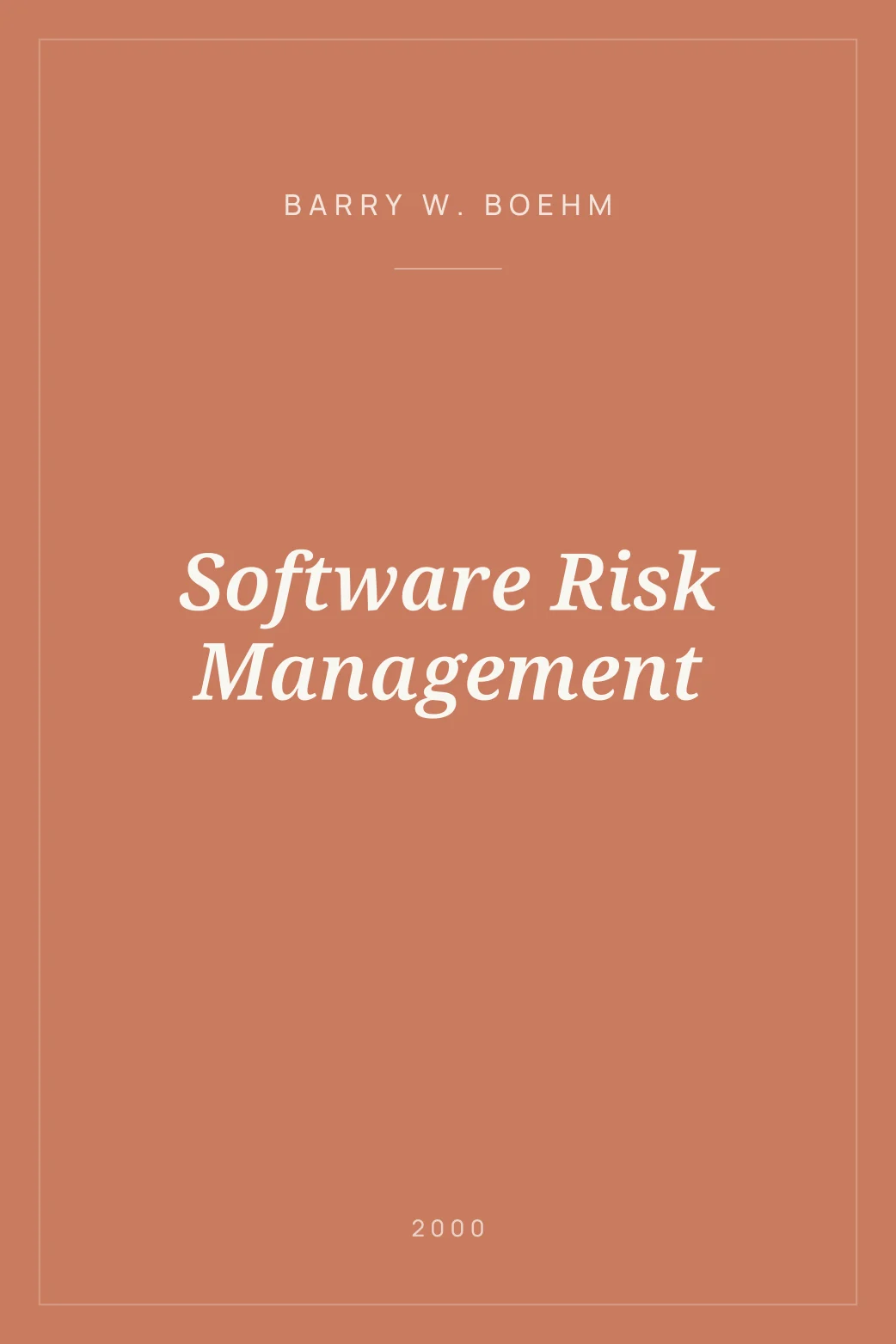 Portada de Software Risk Management