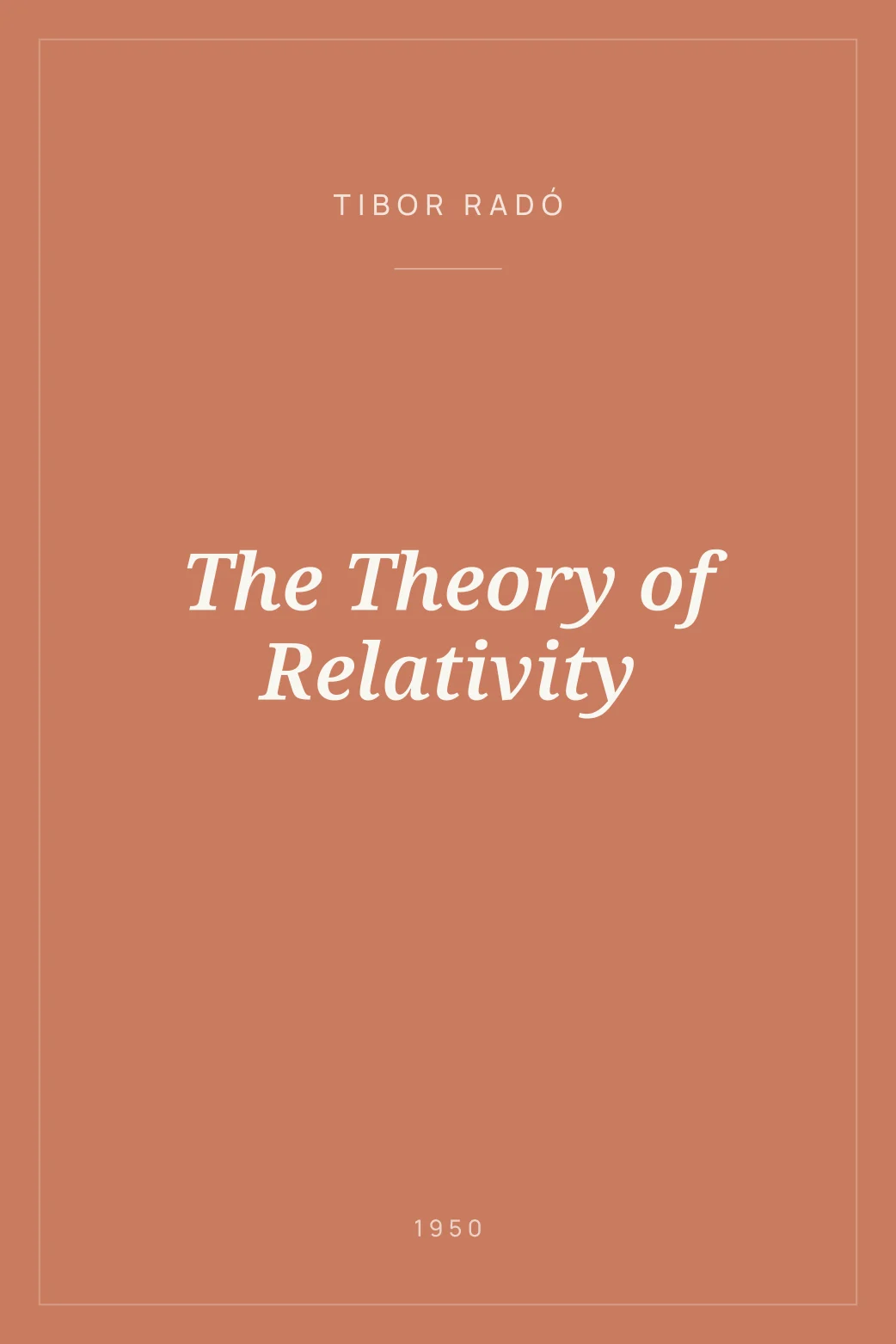 Portada de The Theory of Relativity
