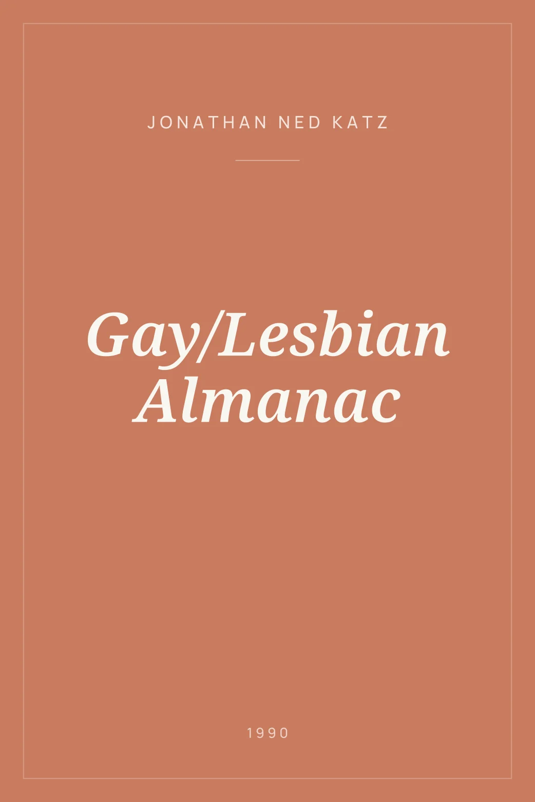 Portada de Gay/Lesbian Almanac