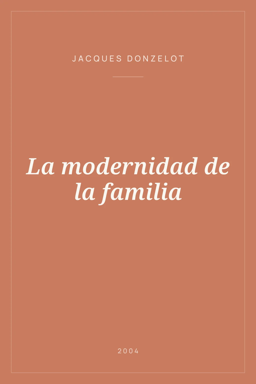 Portada de La modernidad de la familia
