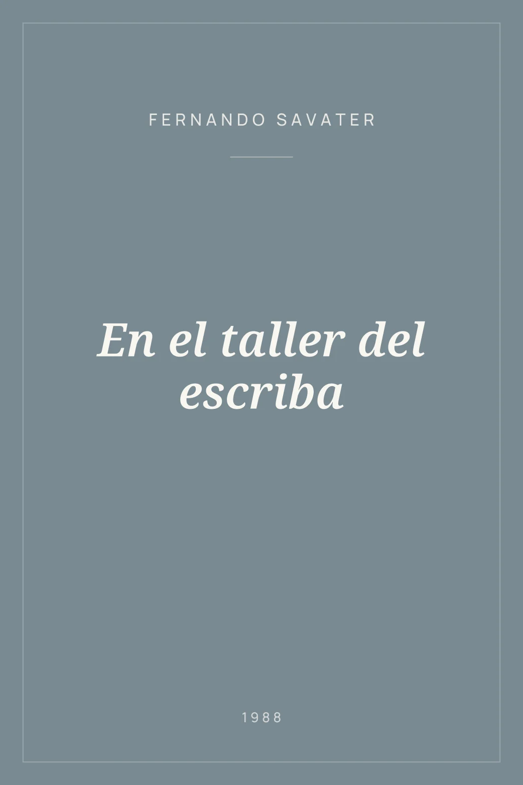 Portada de En el taller del escriba