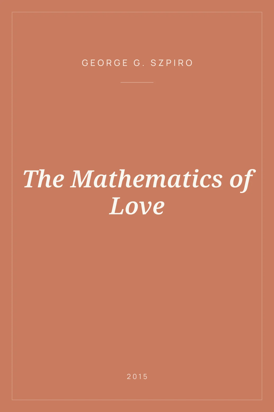 Portada de The Mathematics of Love