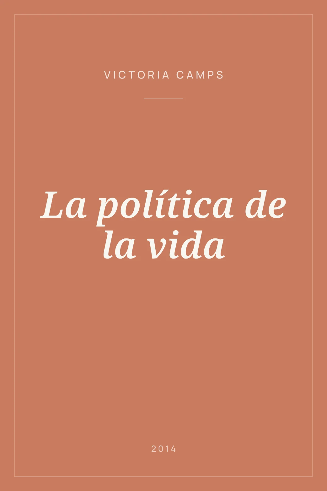 Portada de La política de la vida