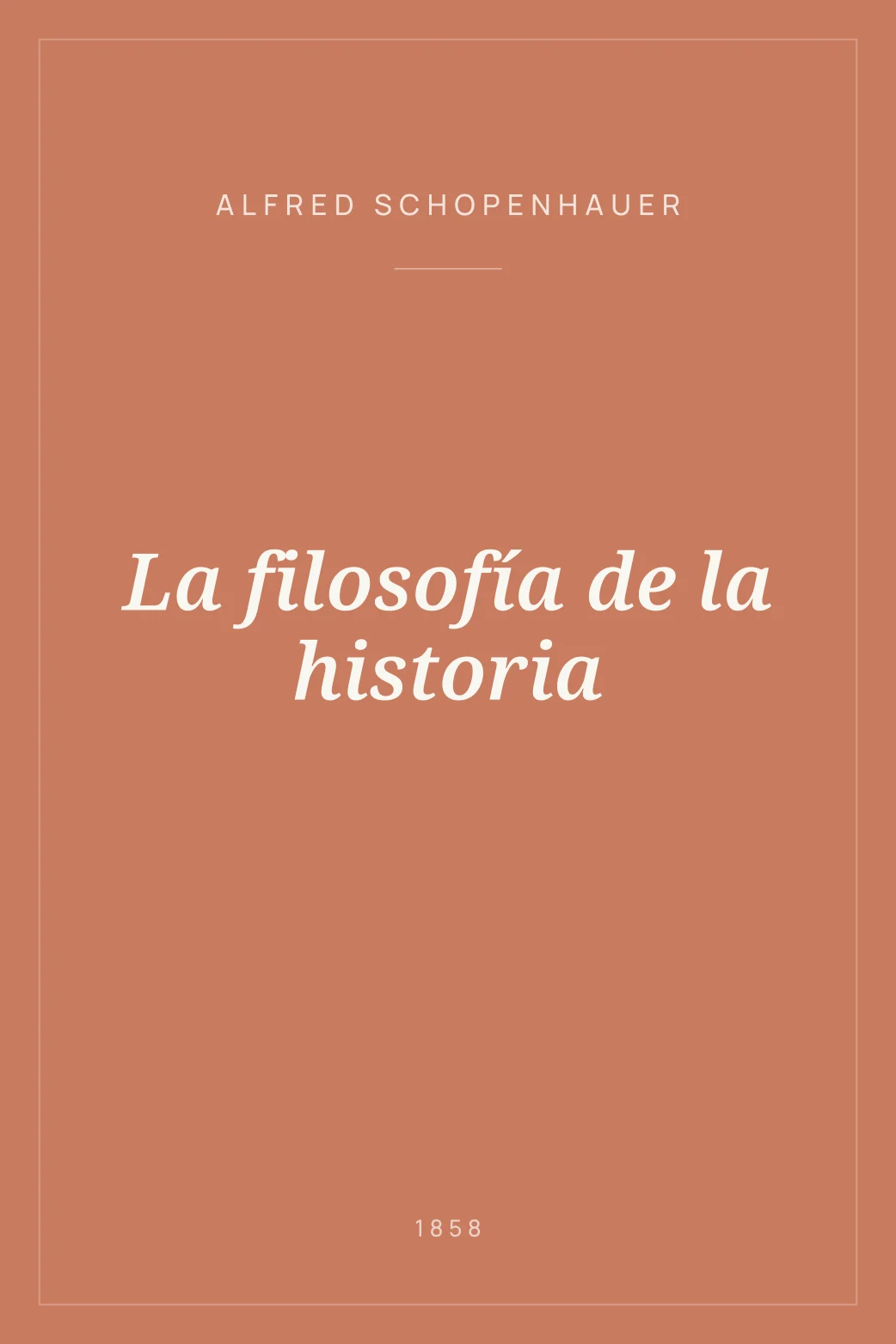 Portada de La filosofía de la historia