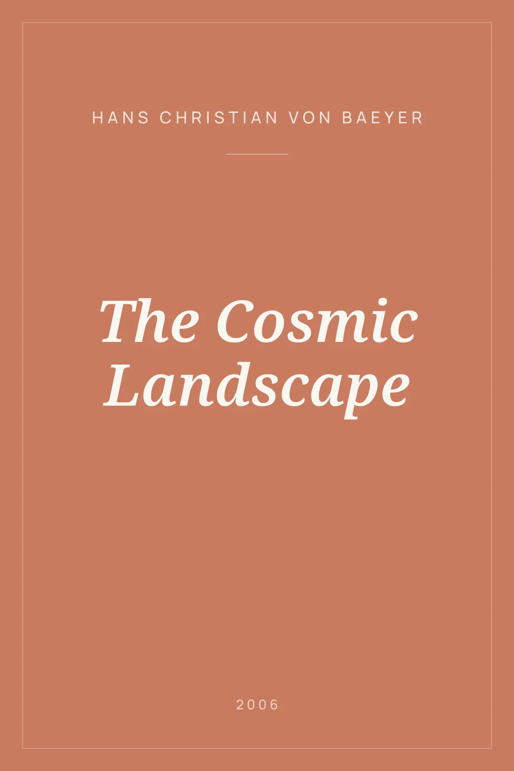 Portada de The Cosmic Landscape