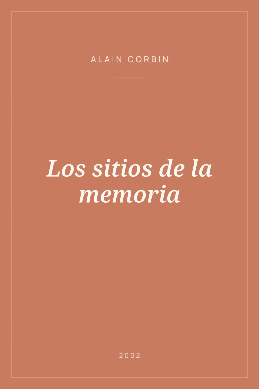 Portada de Los sitios de la memoria
