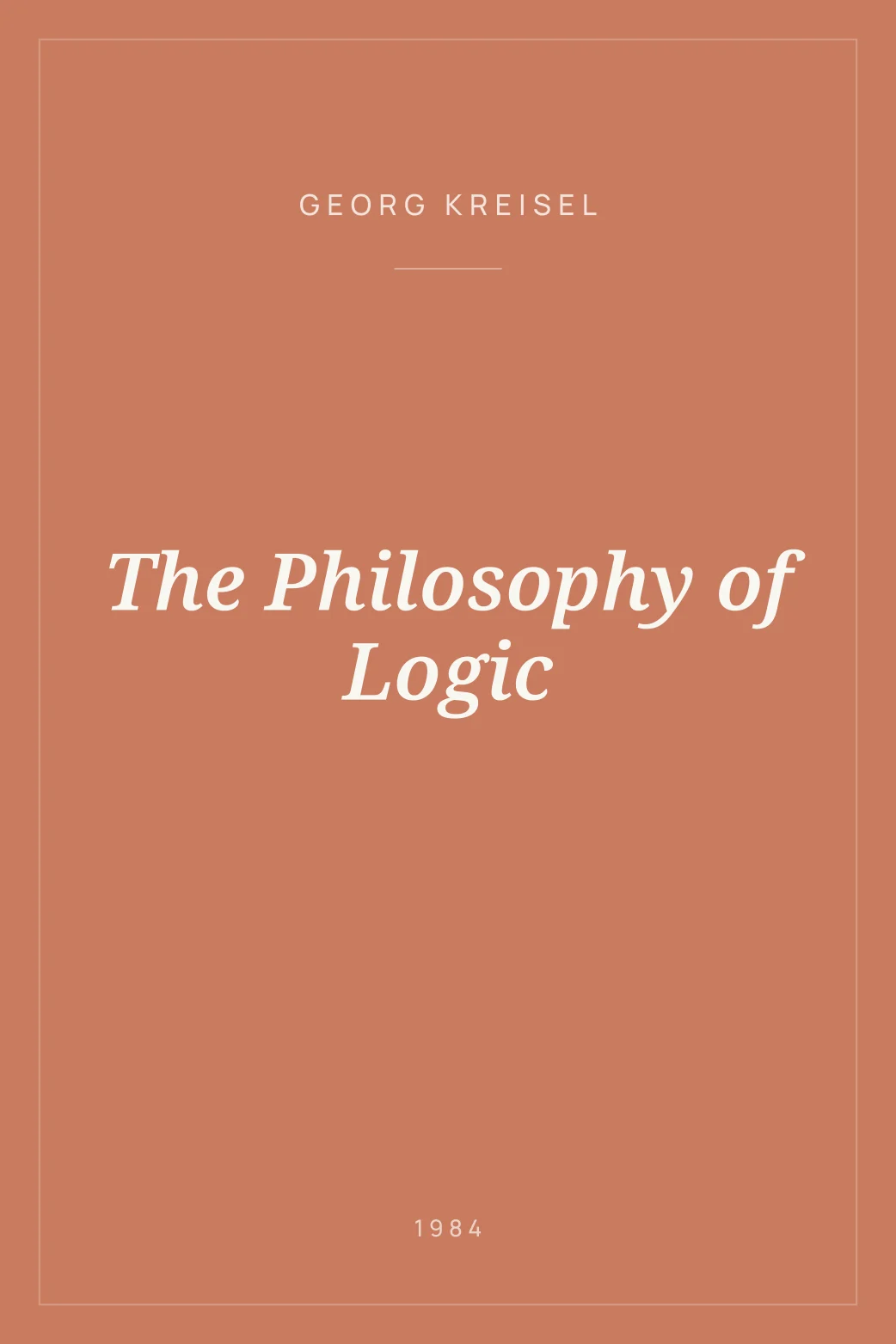 Portada de The Philosophy of Logic