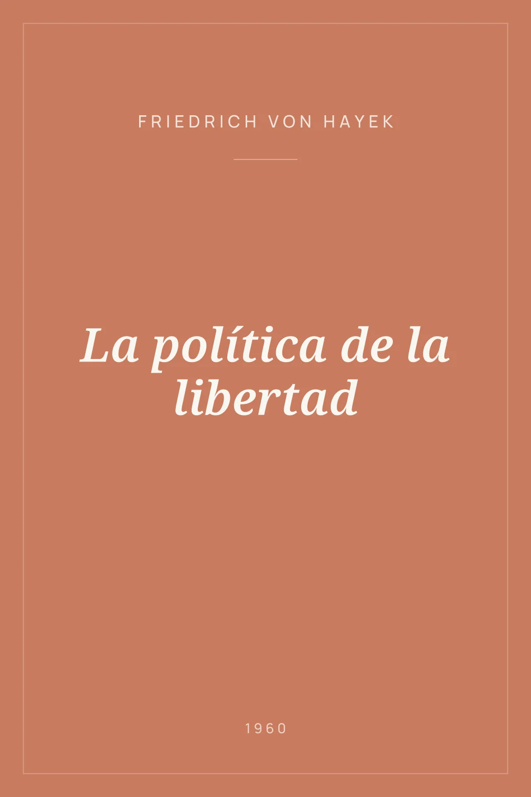 Portada de La política de la libertad