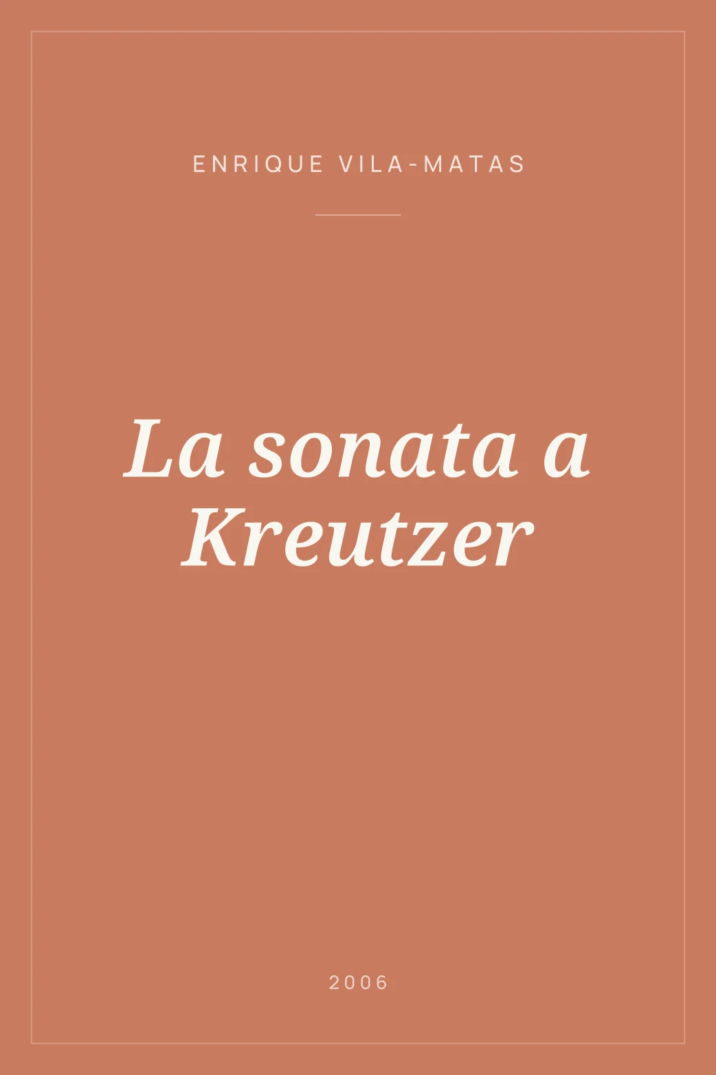 Portada de La sonata a Kreutzer
