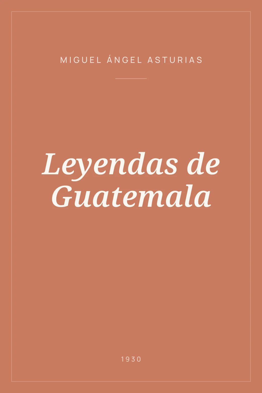 Portada de Leyendas de Guatemala