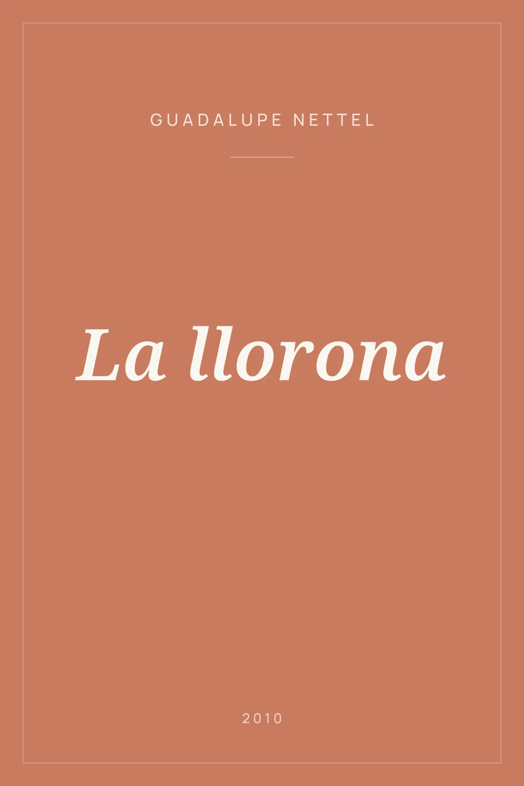 Portada de La llorona