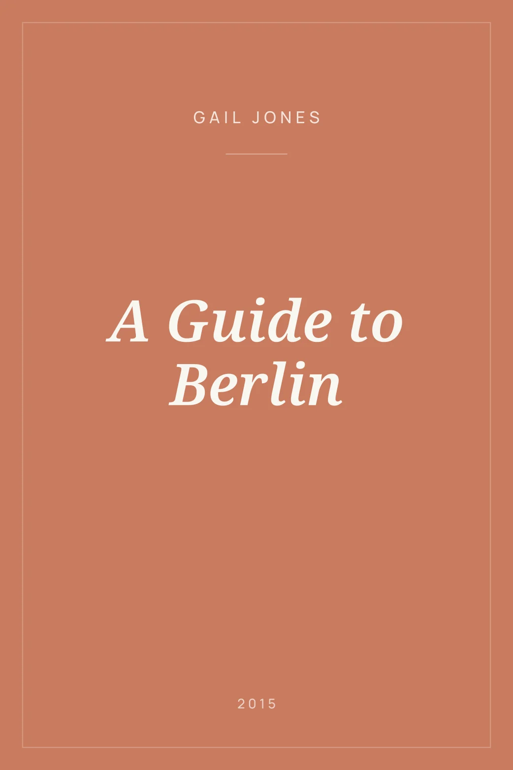 Portada de A Guide to Berlin