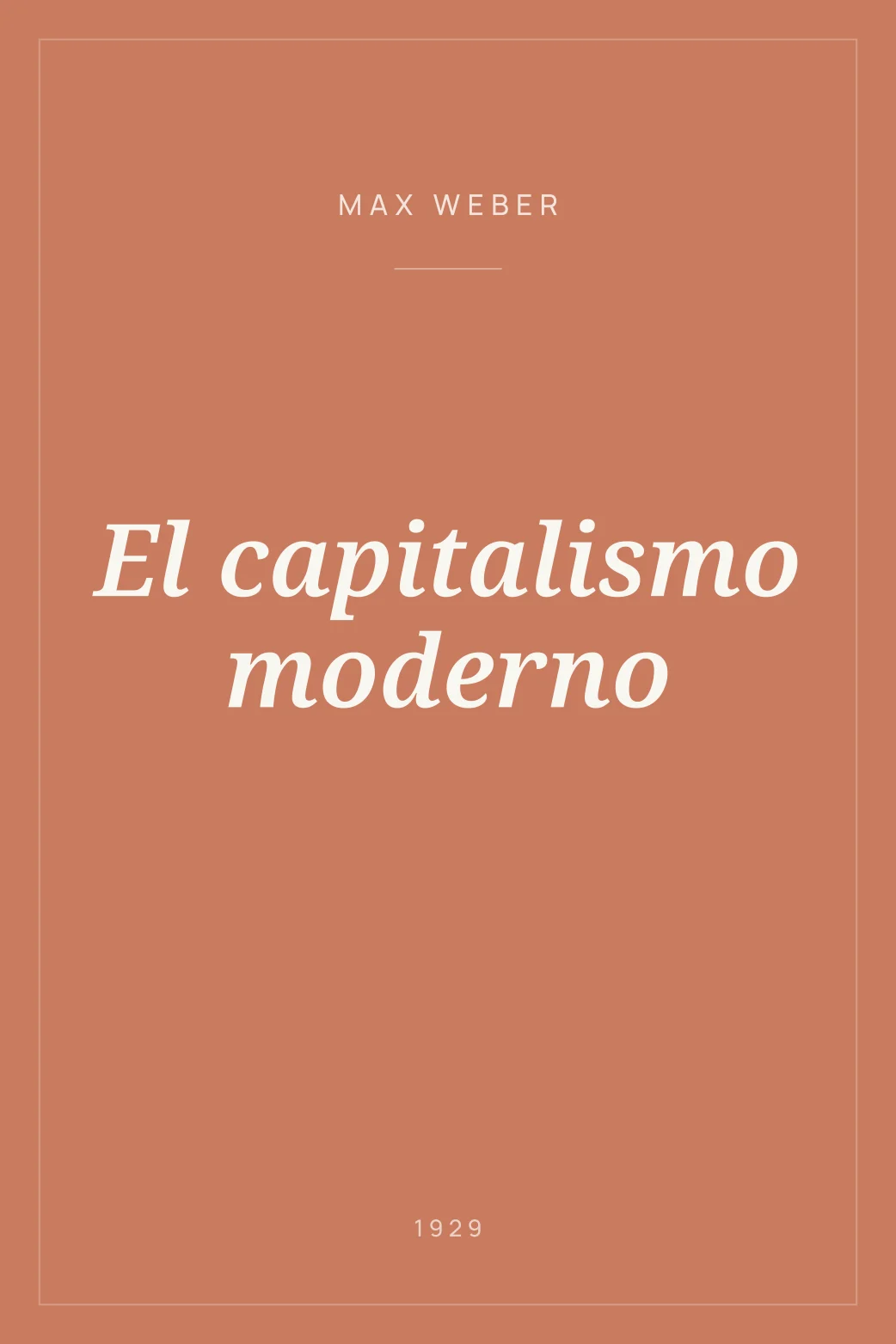 Portada de El capitalismo moderno