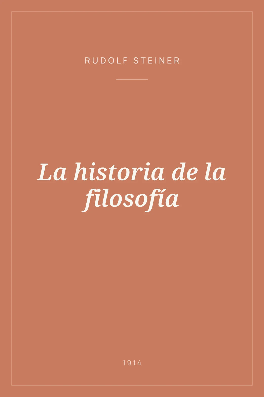 Portada de La historia de la filosofía