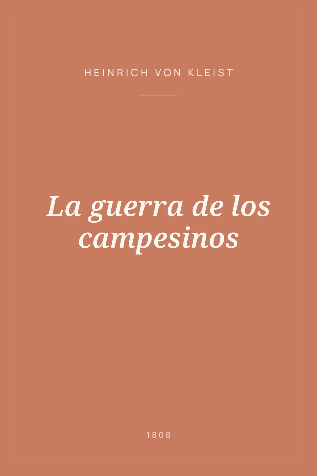 Portada de La guerra de los campesinos