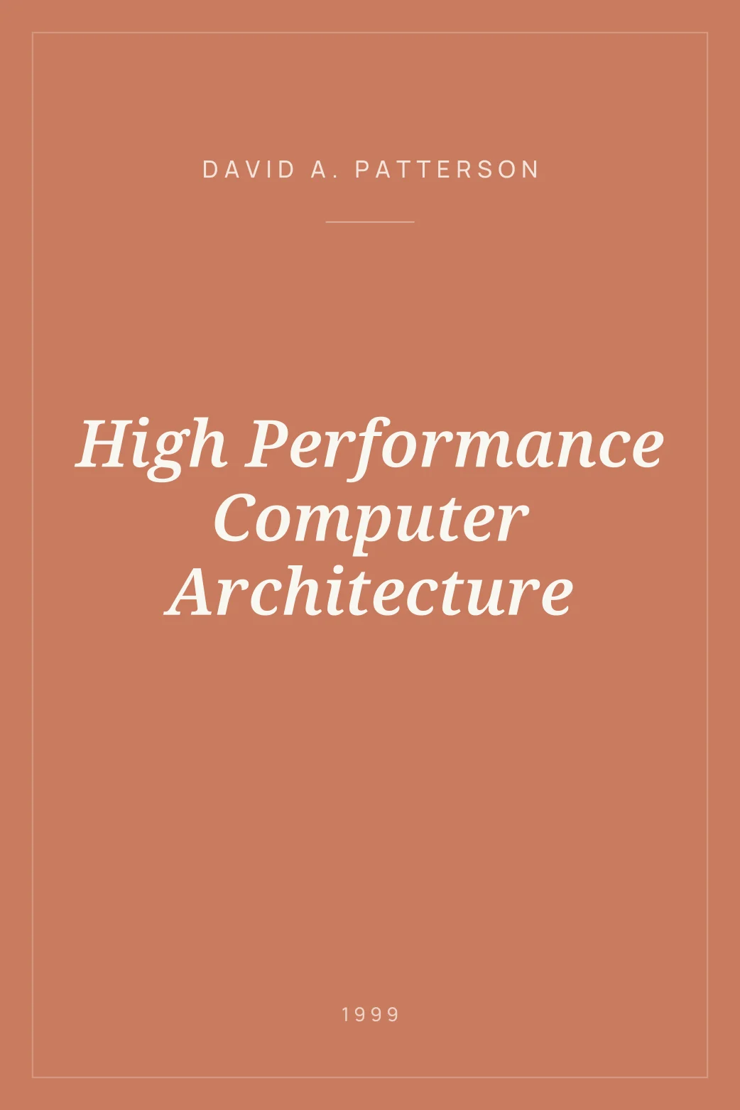 Portada de High Performance Computer Architecture