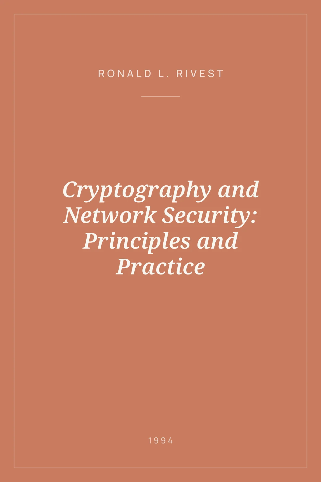 Portada de Cryptography and Network Security: Principles and Practice