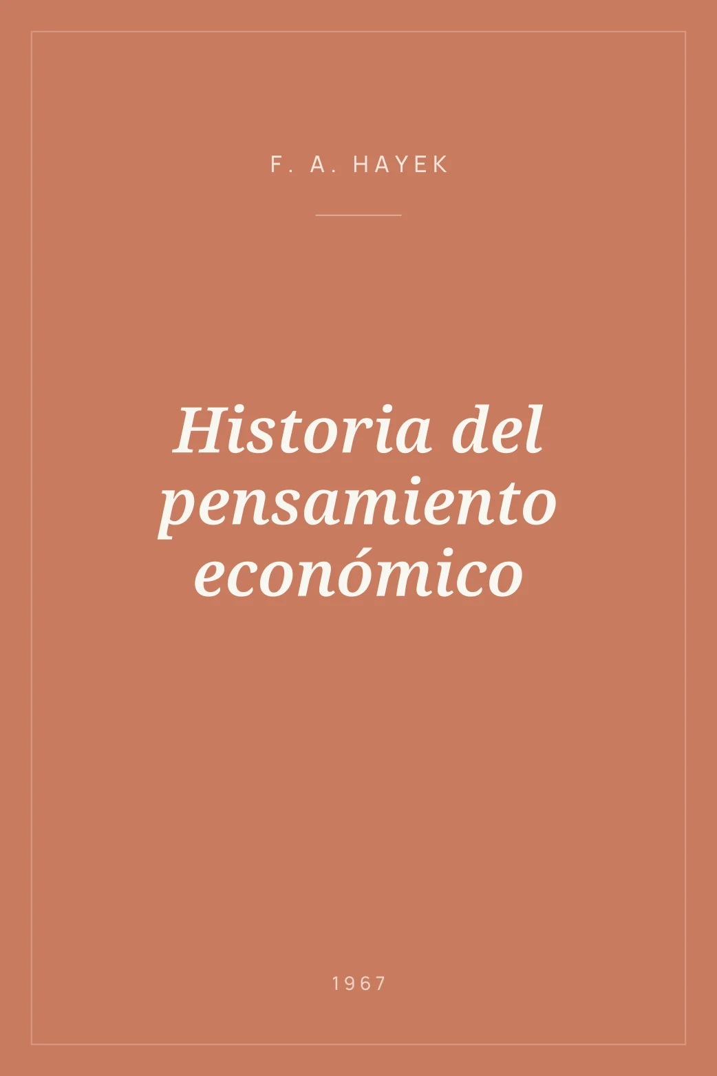 Portada de Historia del pensamiento económico