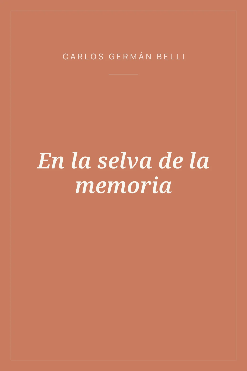 Portada de En la selva de la memoria