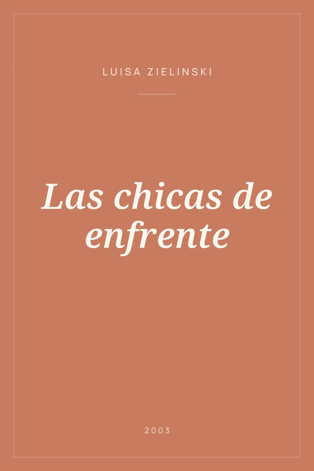 Portada de Las chicas de enfrente