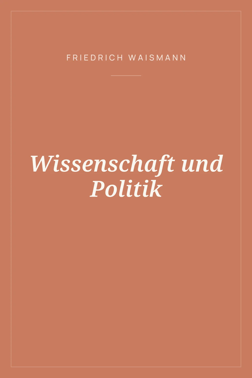 Portada de Wissenschaft und Politik