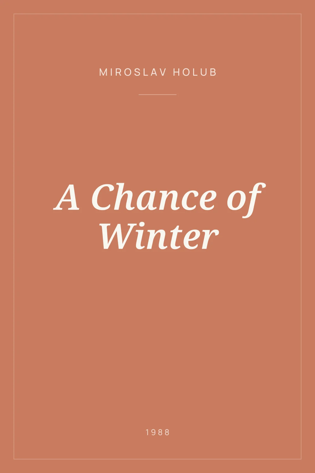 Portada de A Chance of Winter