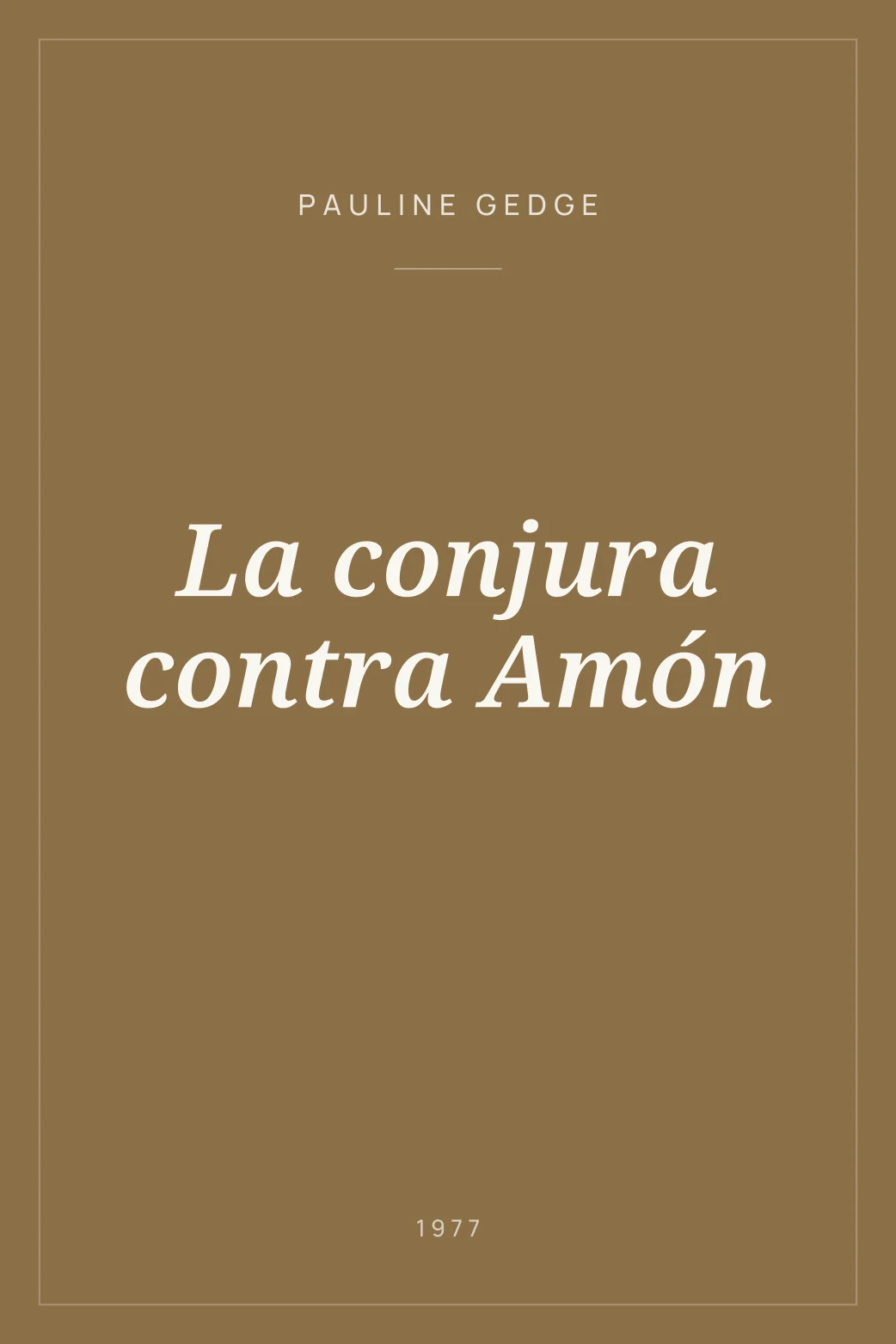 Portada de La conjura contra Amón