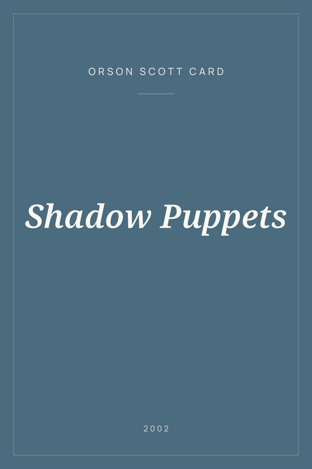Portada de Shadow Puppets