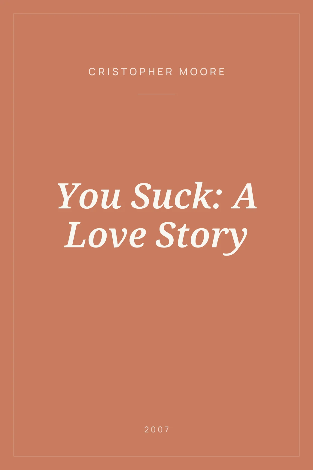 Portada de You Suck: A Love Story