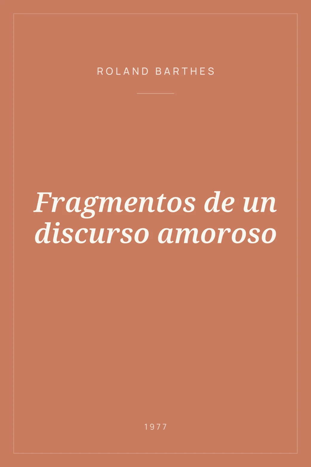 Portada de Fragmentos de un discurso amoroso