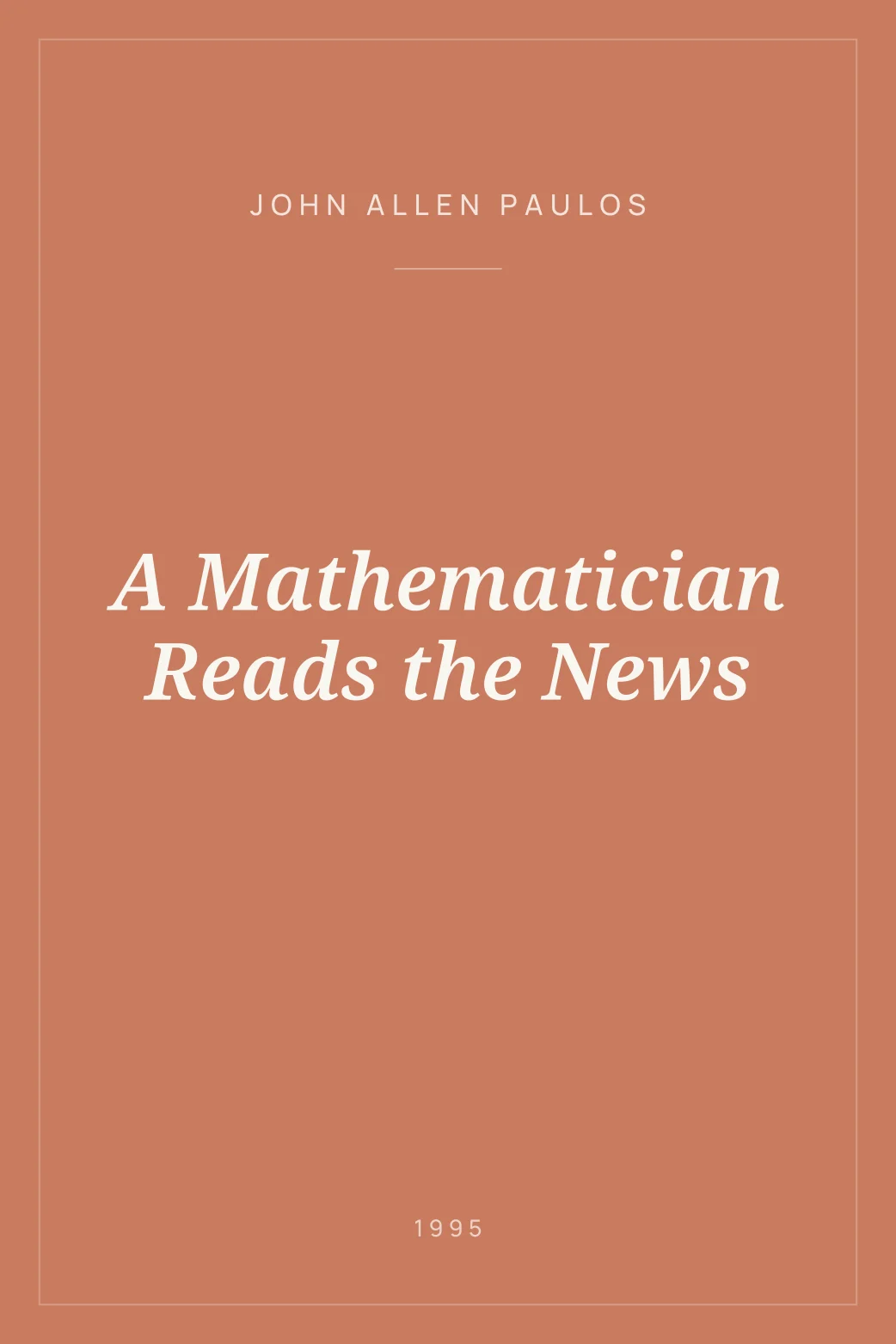 Portada de A Mathematician Reads the News
