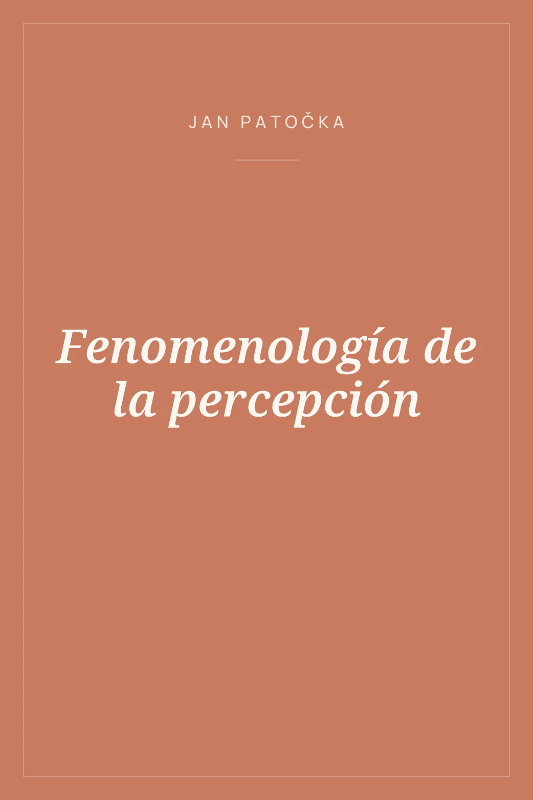 Portada de Fenomenología de la percepción