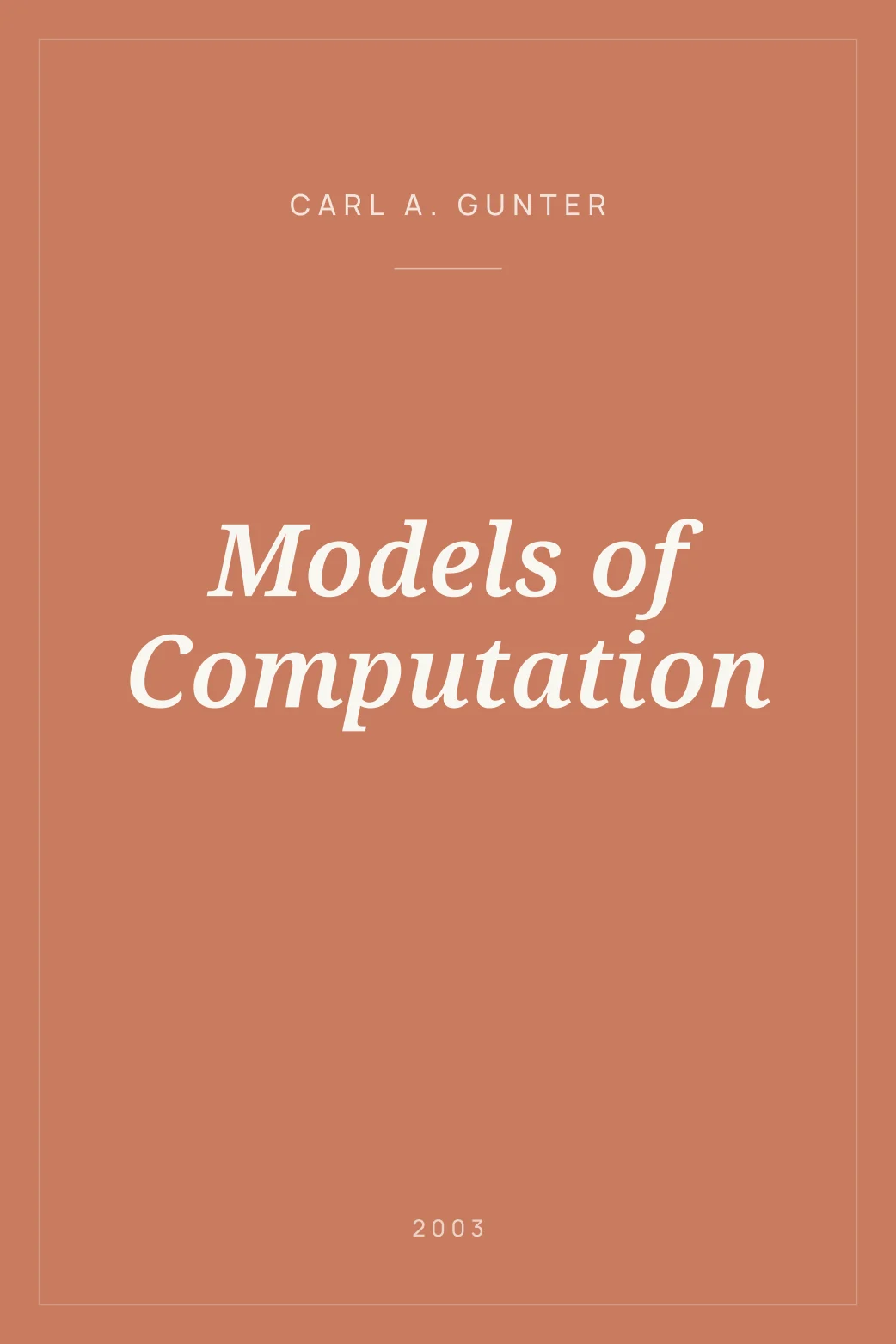 Portada de Models of Computation