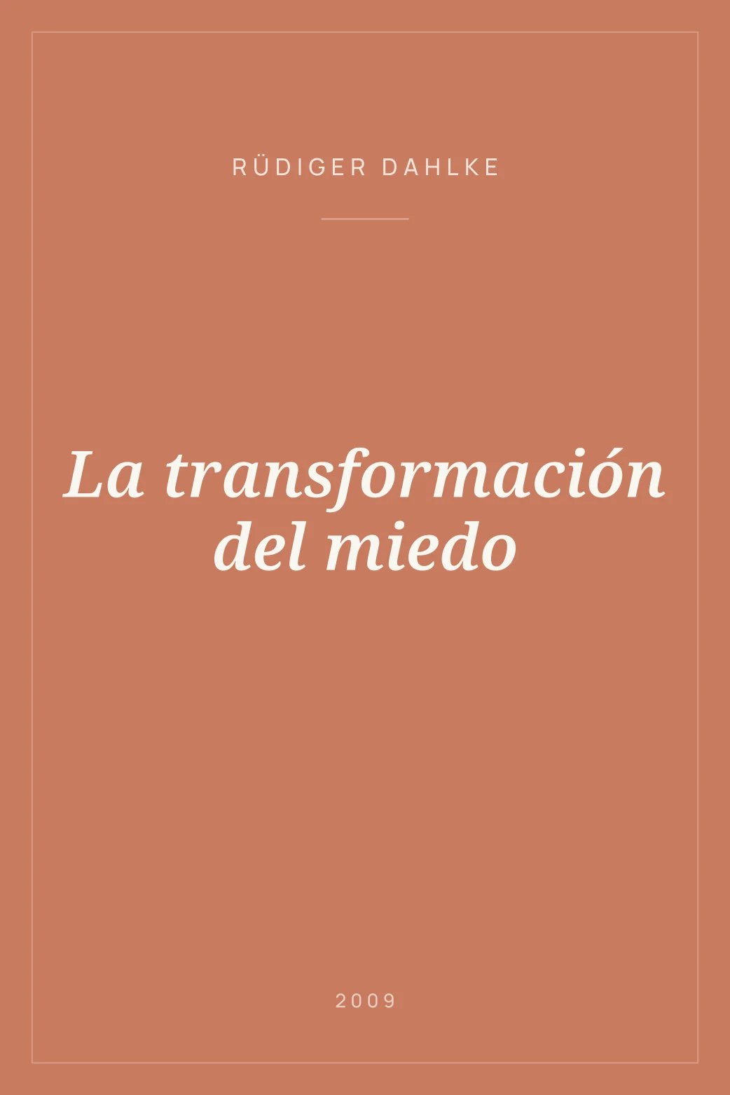Portada de La transformación del miedo