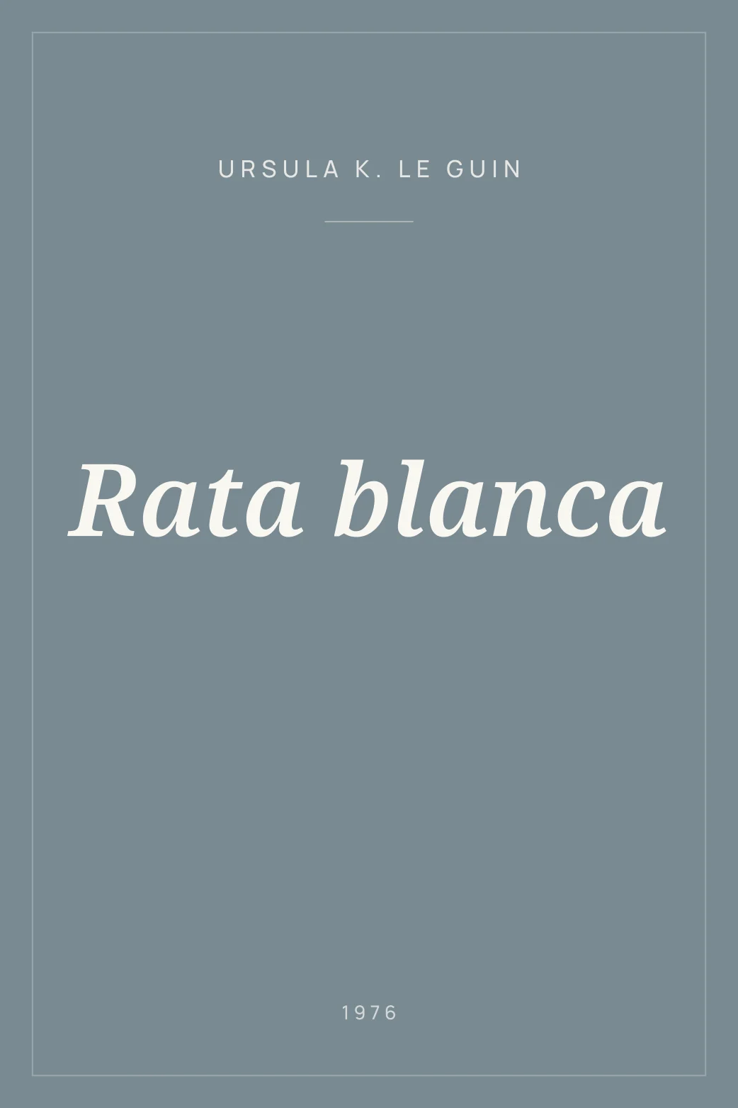 Portada de Rata blanca