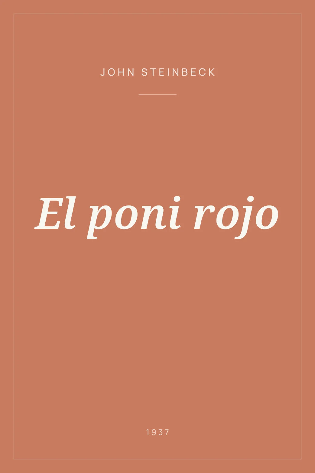 Portada de El poni rojo