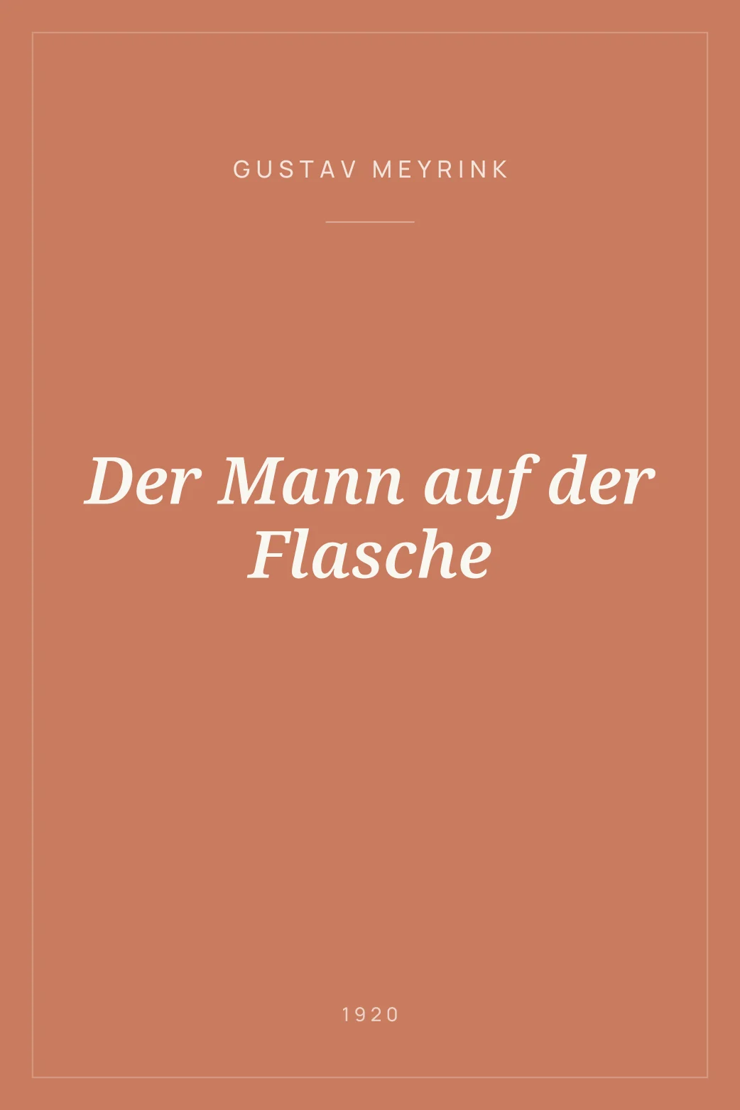 Portada de Der Mann auf der Flasche