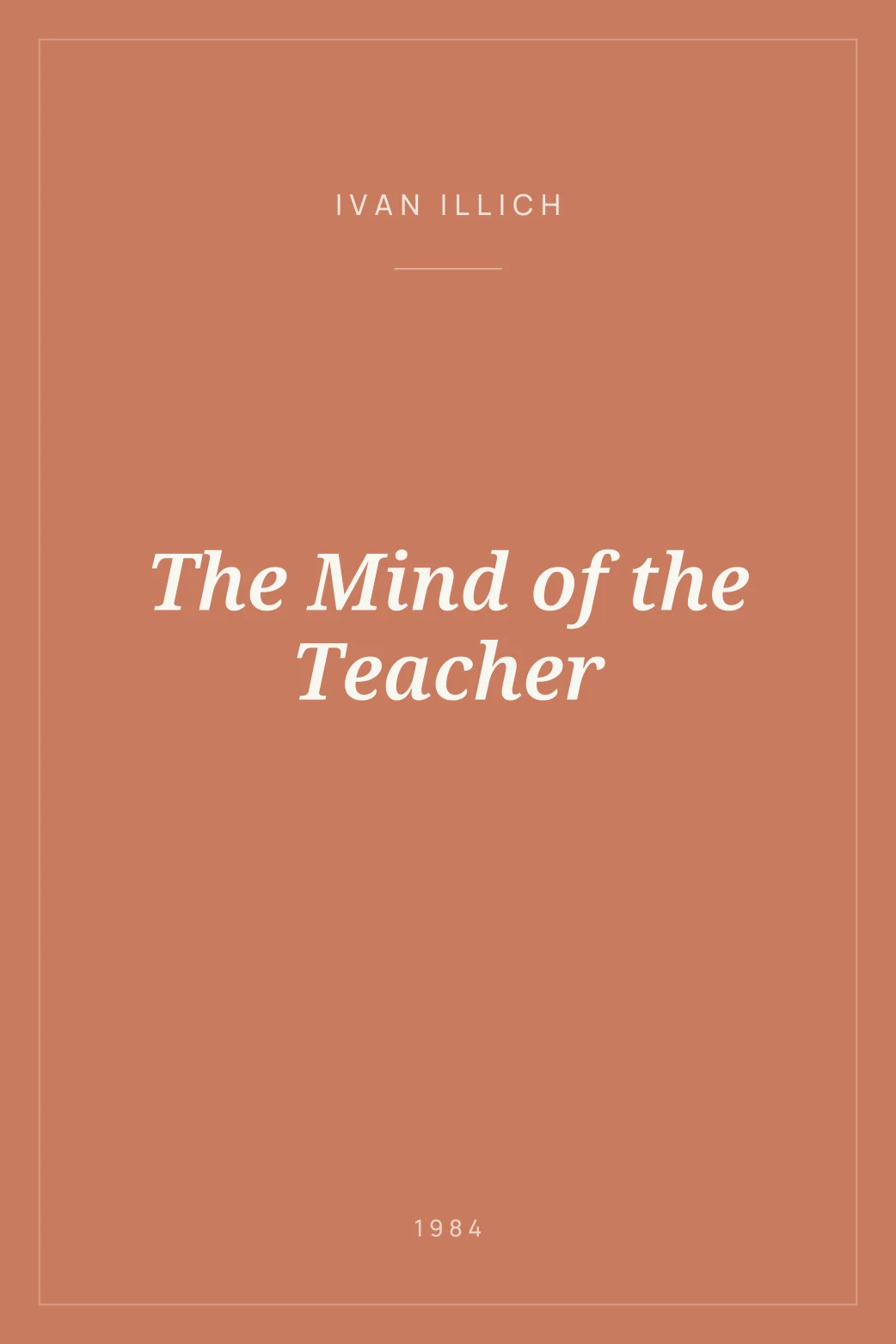 Portada de The Mind of the Teacher