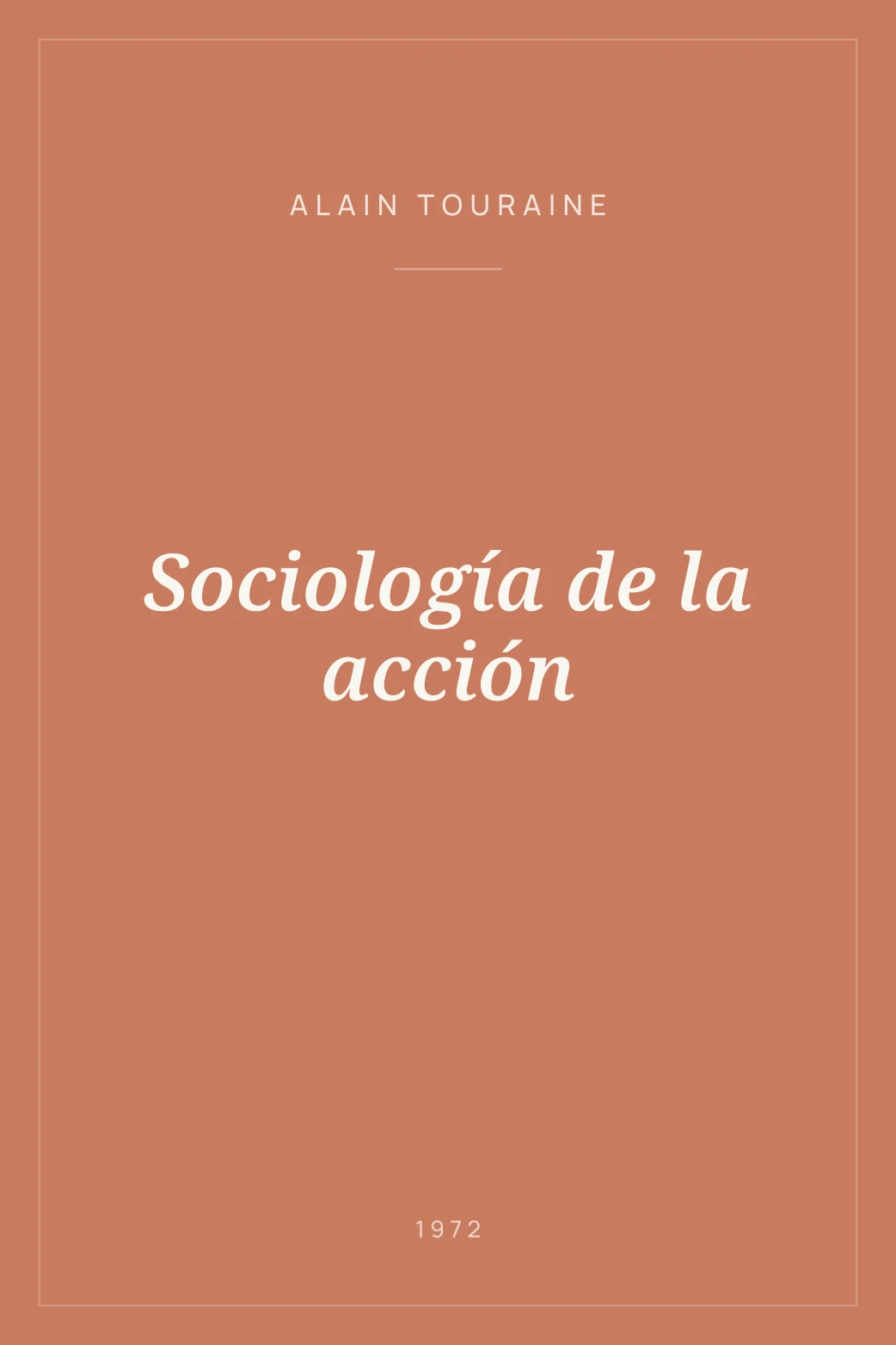 Portada de Sociología de la acción