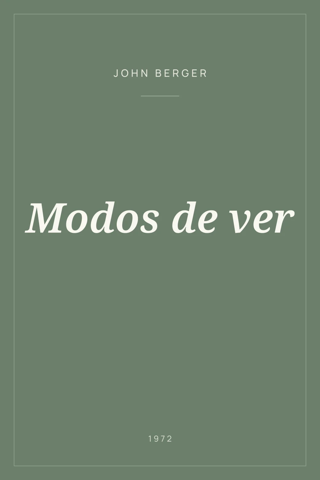 Portada de Modos de ver